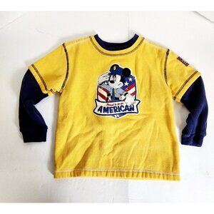 Vintage Disney Mickey Co Mouse Sweatshirt 90s Size 5 Proud To Be An Amer…